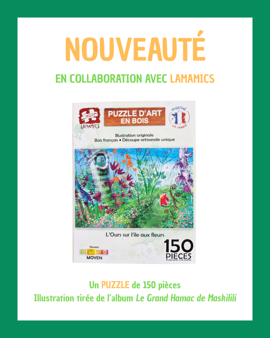 Puzzle en bois L'Ours et la Fée dans la forêt