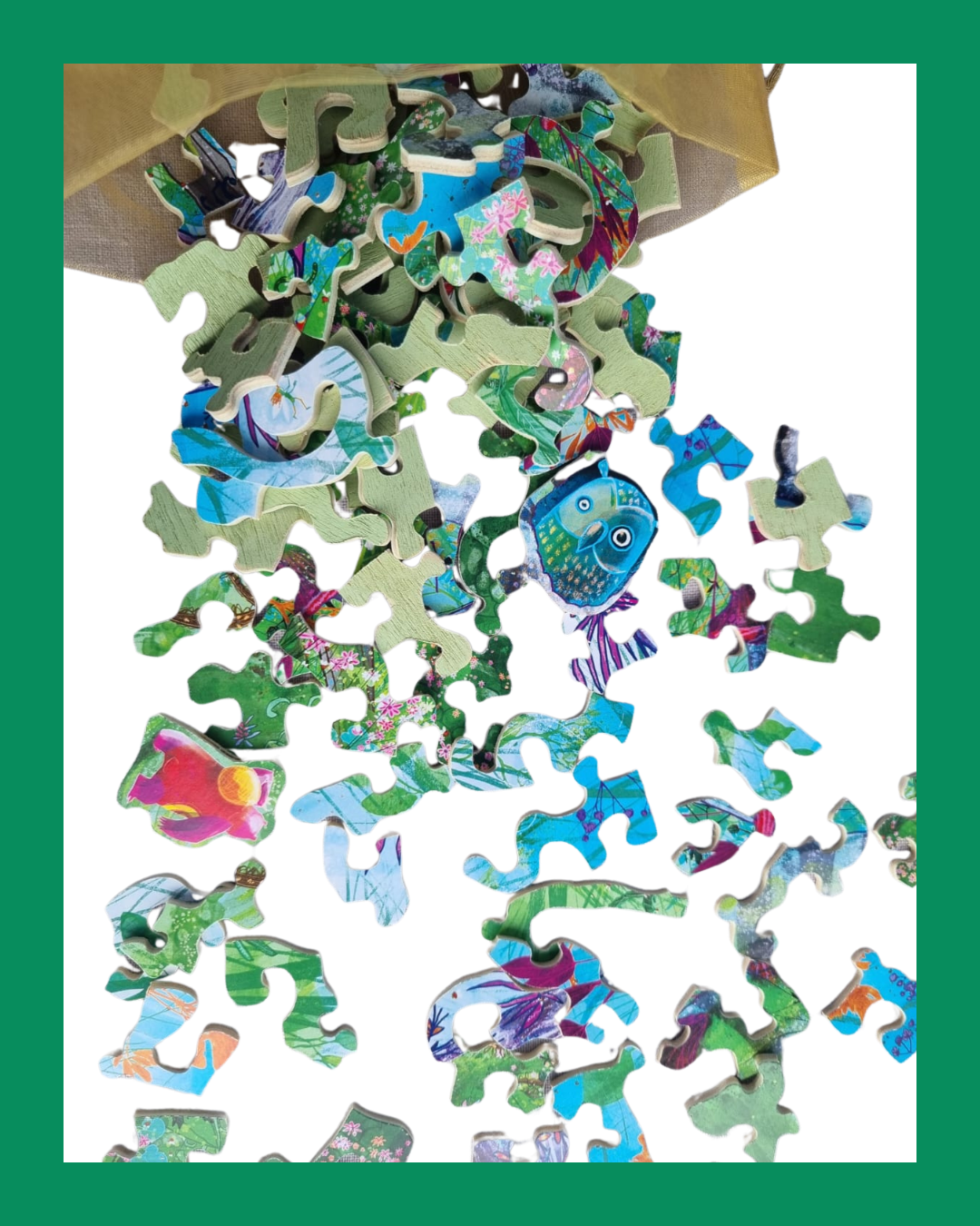 Puzzle en bois L'Ours et la Fée dans la forêt