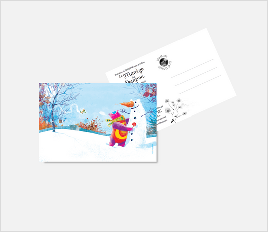 Carte postale Le Bonhomme de neige